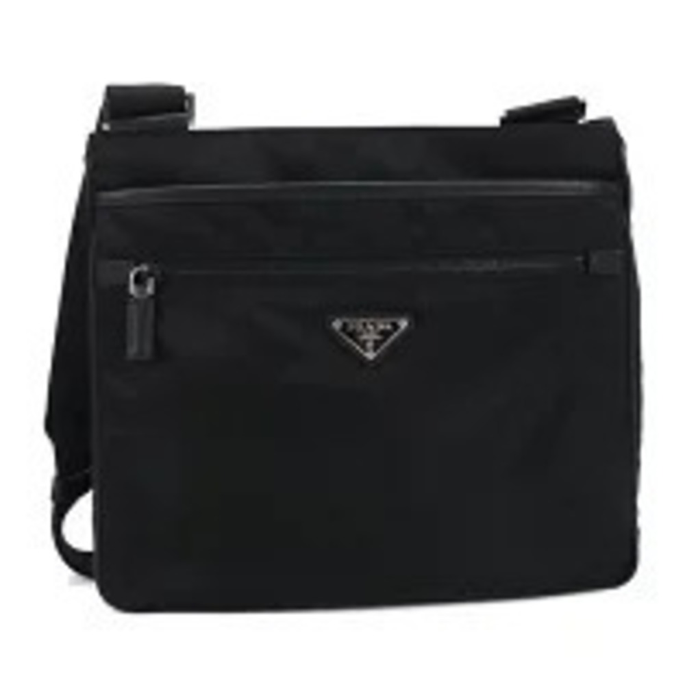 Prada Shoulder Bag Triangle Black Crossbody Cool